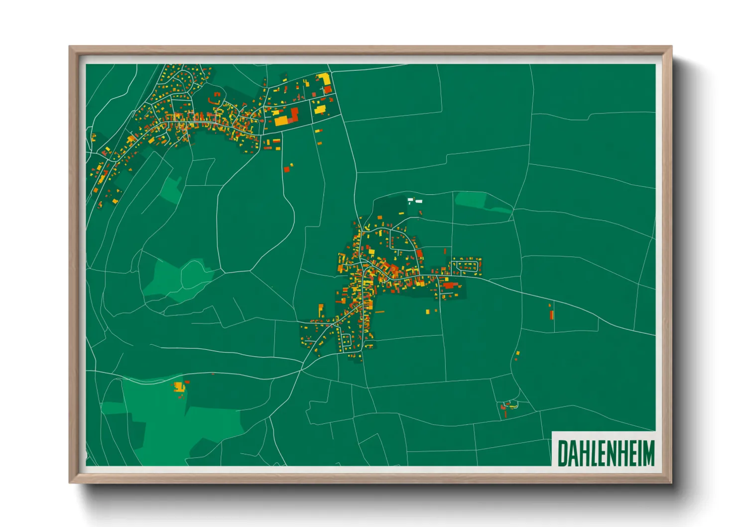 Une affiche de carte sur Dahlenheim