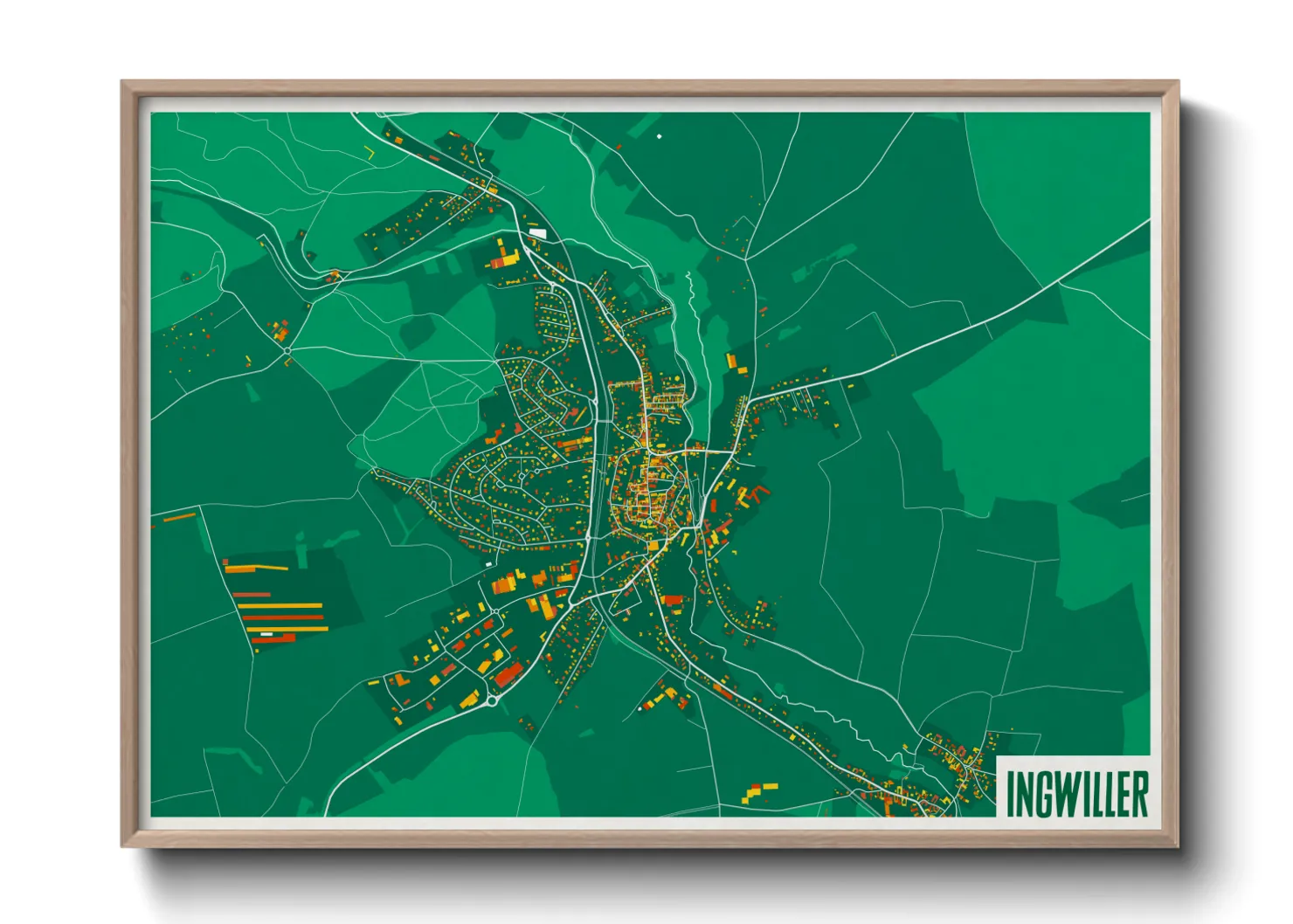 Une affiche de carte sur Ingwiller