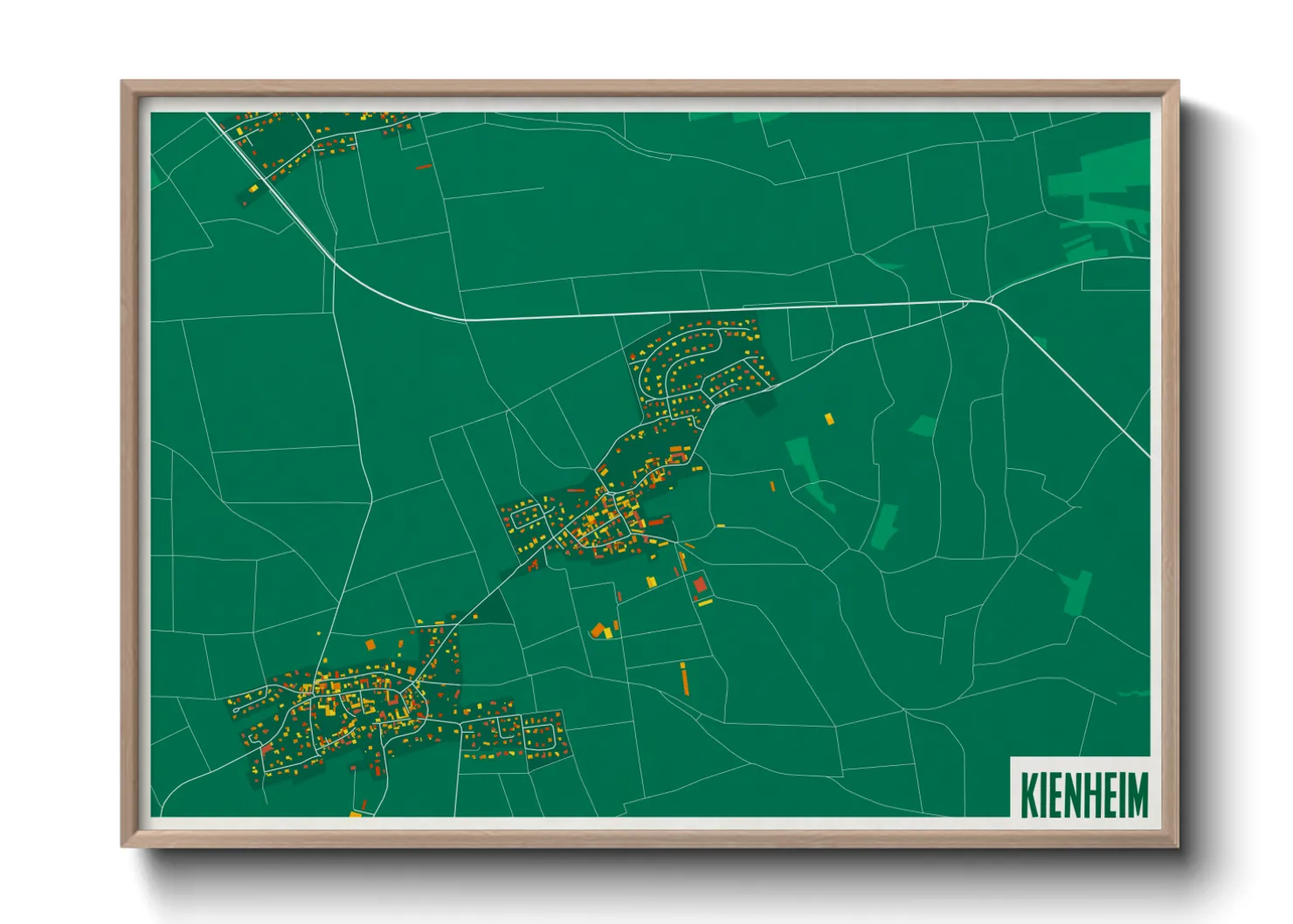 Une affiche de carte sur Kienheim