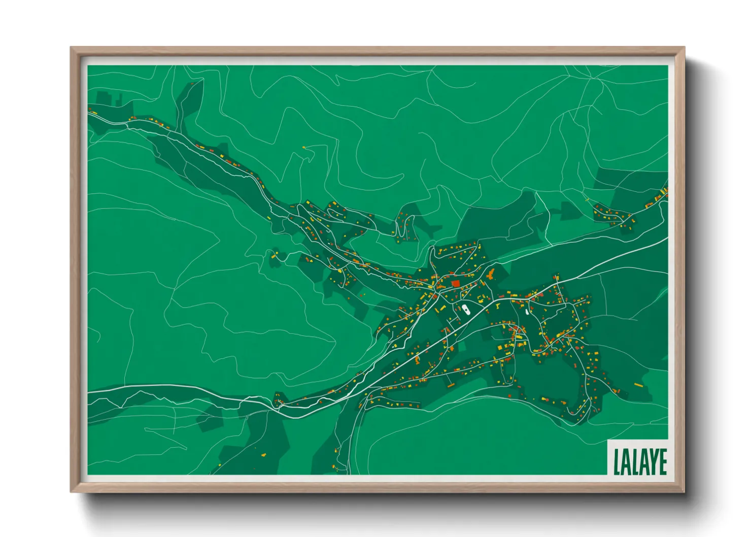 Une affiche de carte sur Lalaye