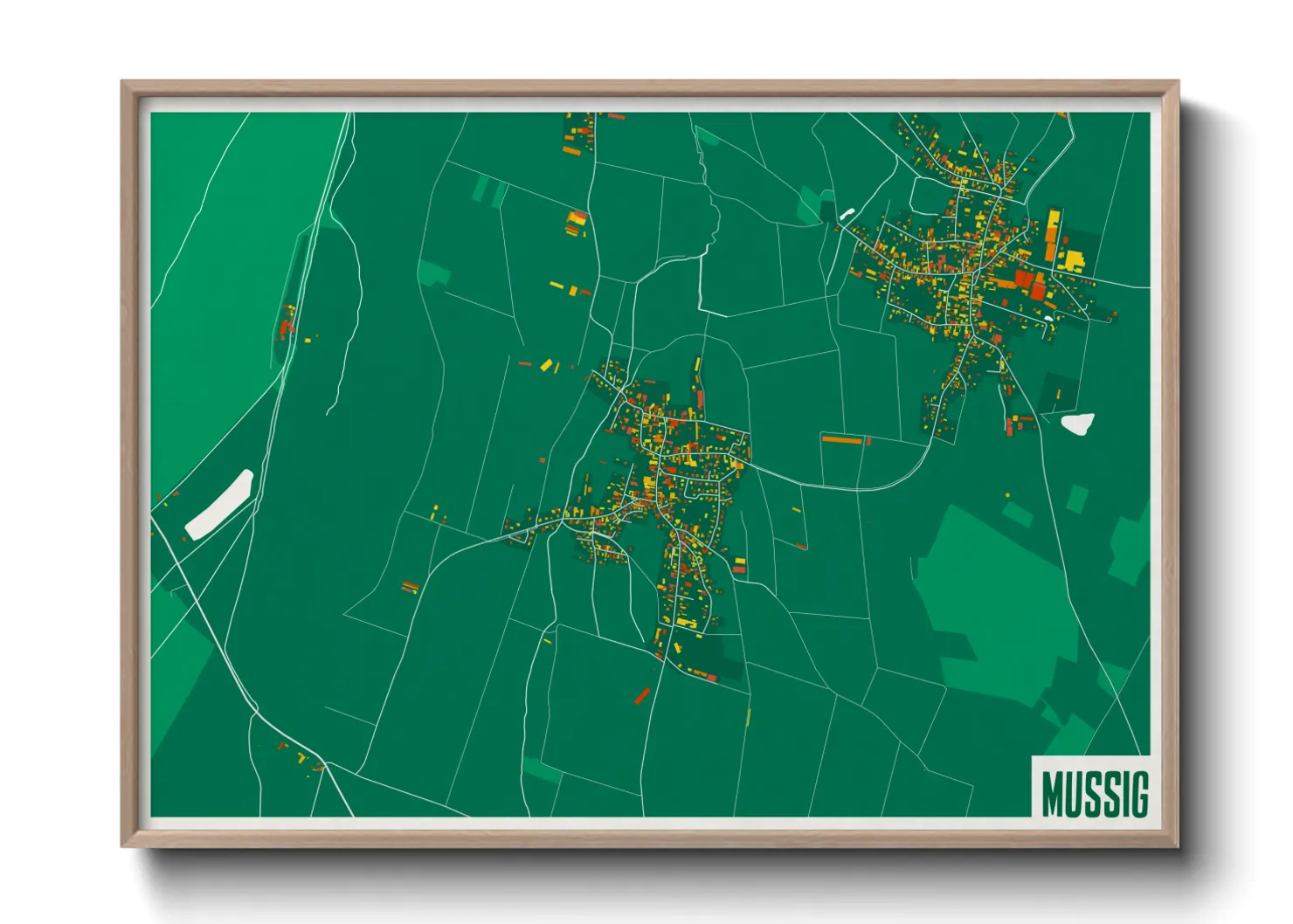 Une affiche de carte sur Mussig