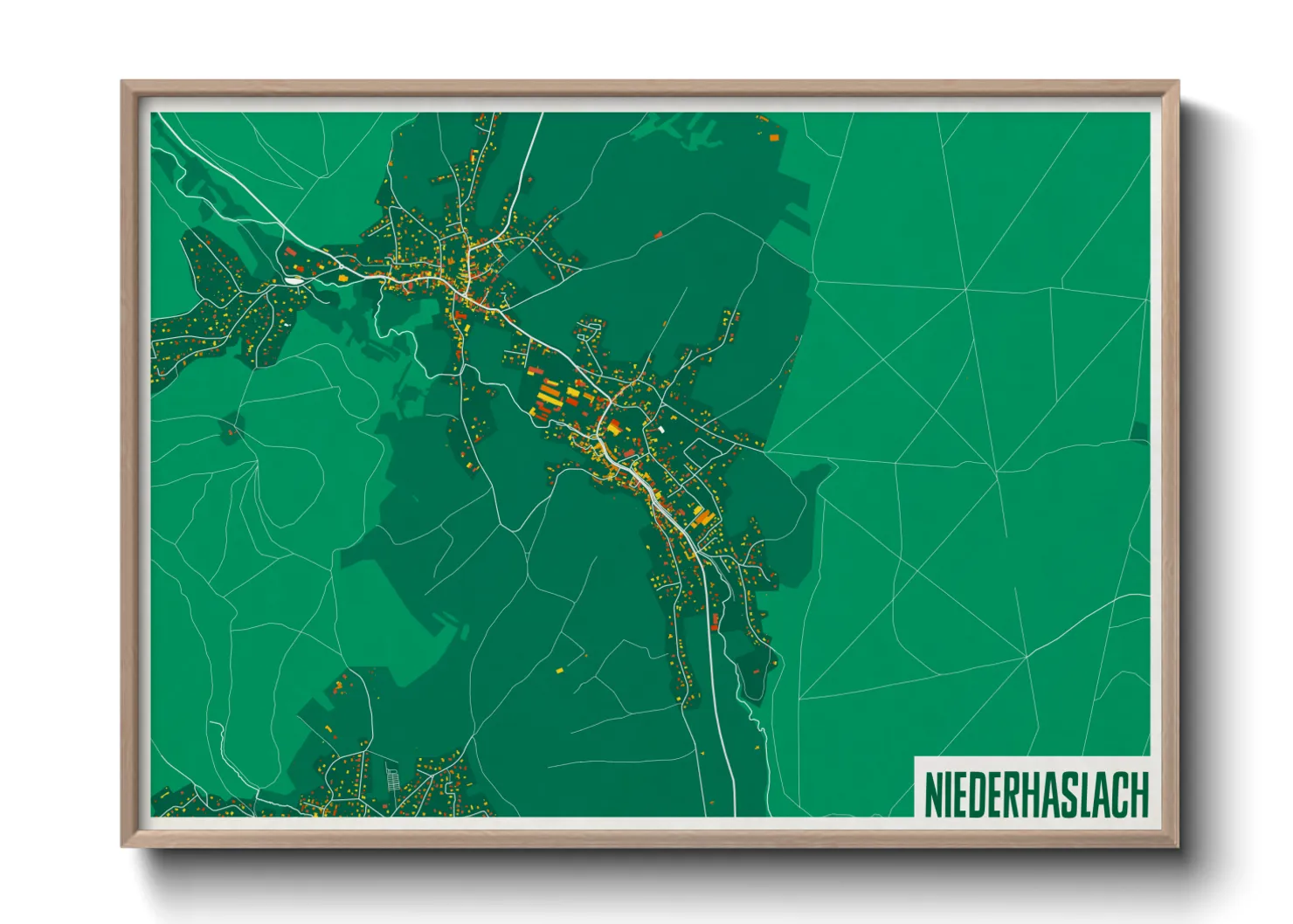 Une affiche de carte sur Niederhaslach