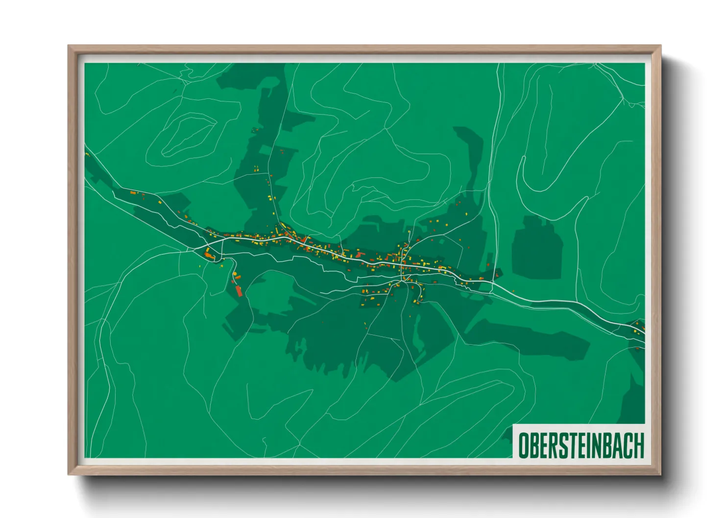 Une affiche de carte sur Obersteinbach