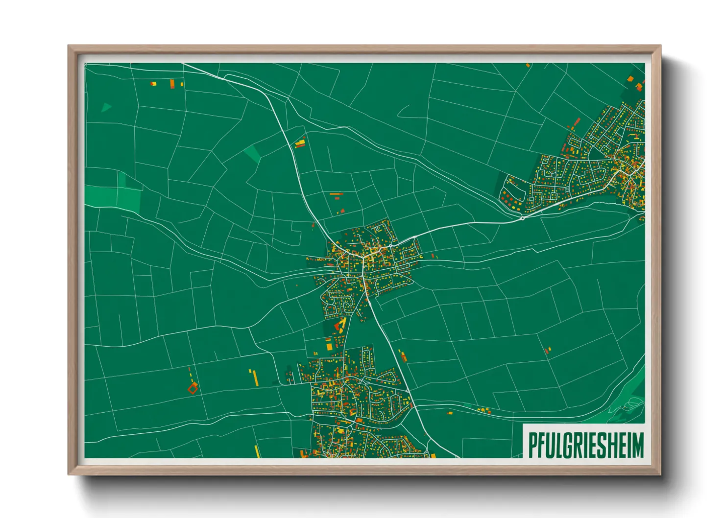 Une affiche de carte sur Pfulgriesheim
