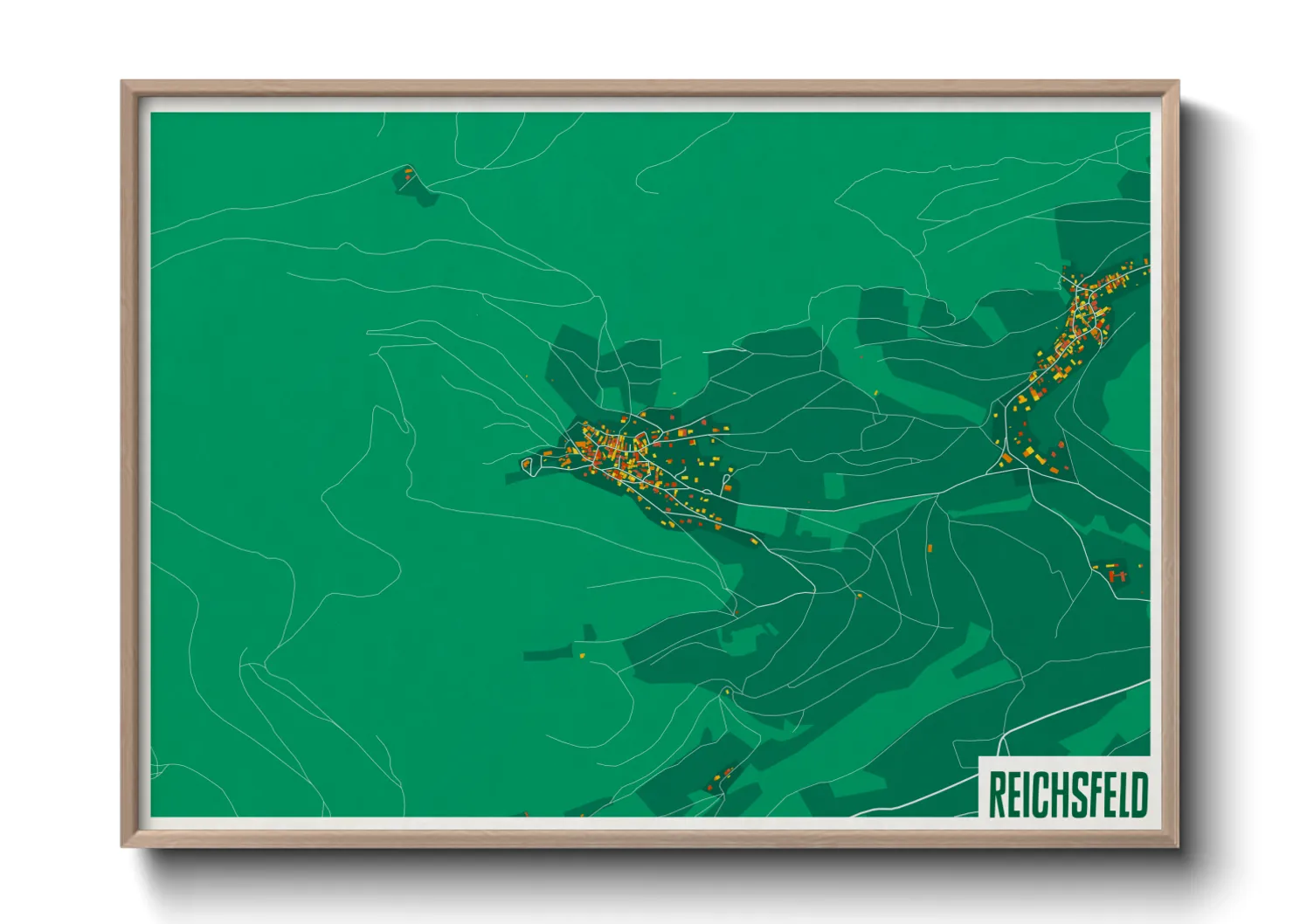 Une affiche de carte sur Reichsfeld