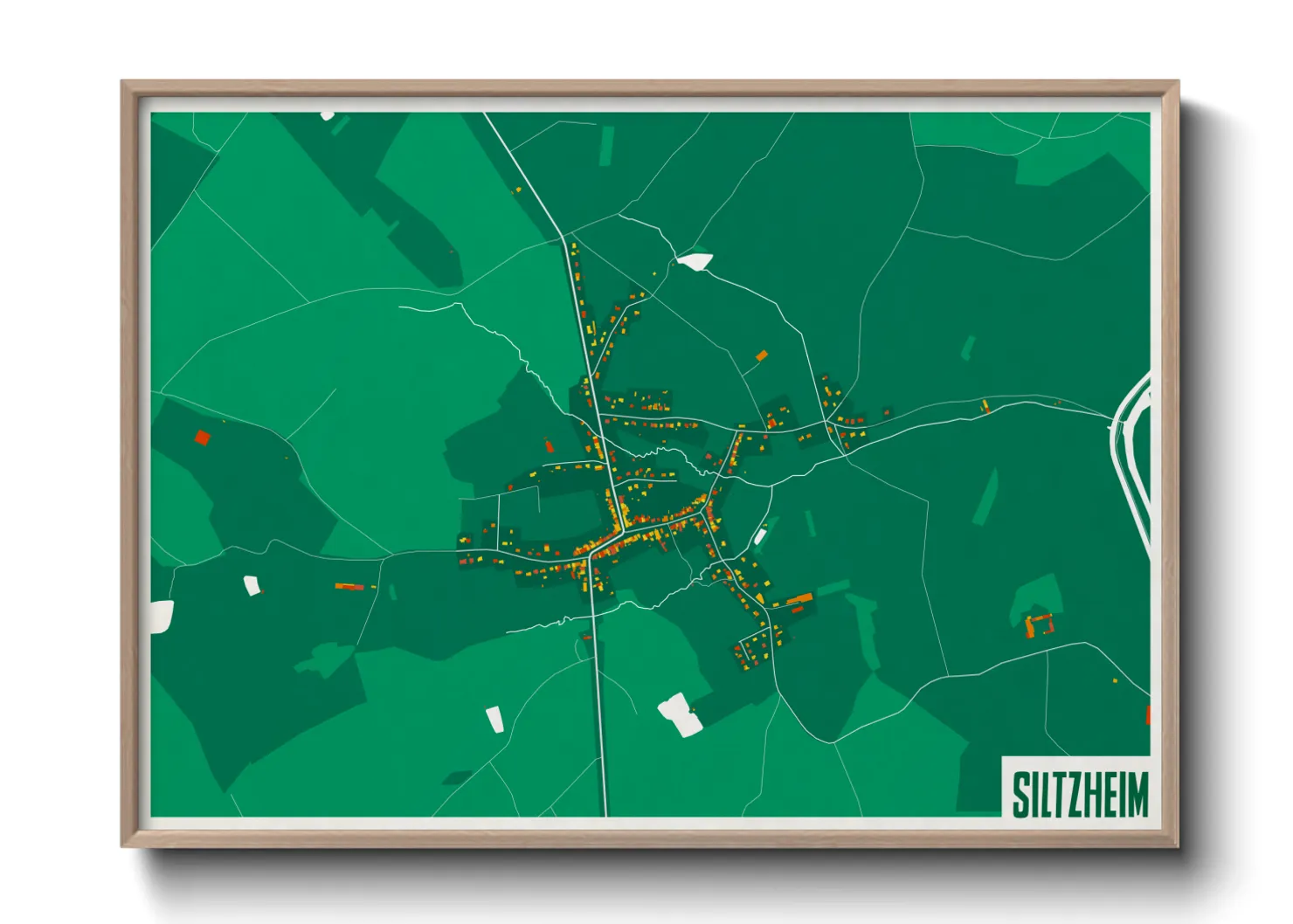 Une affiche de carte sur Siltzheim