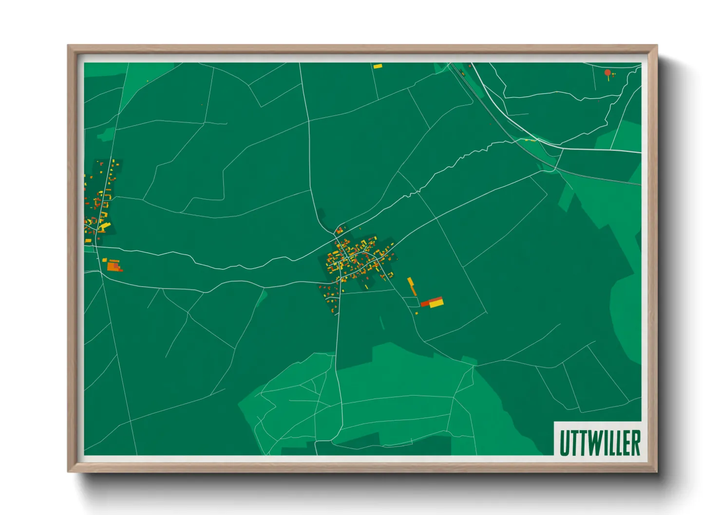 Une affiche de carte sur Uttwiller