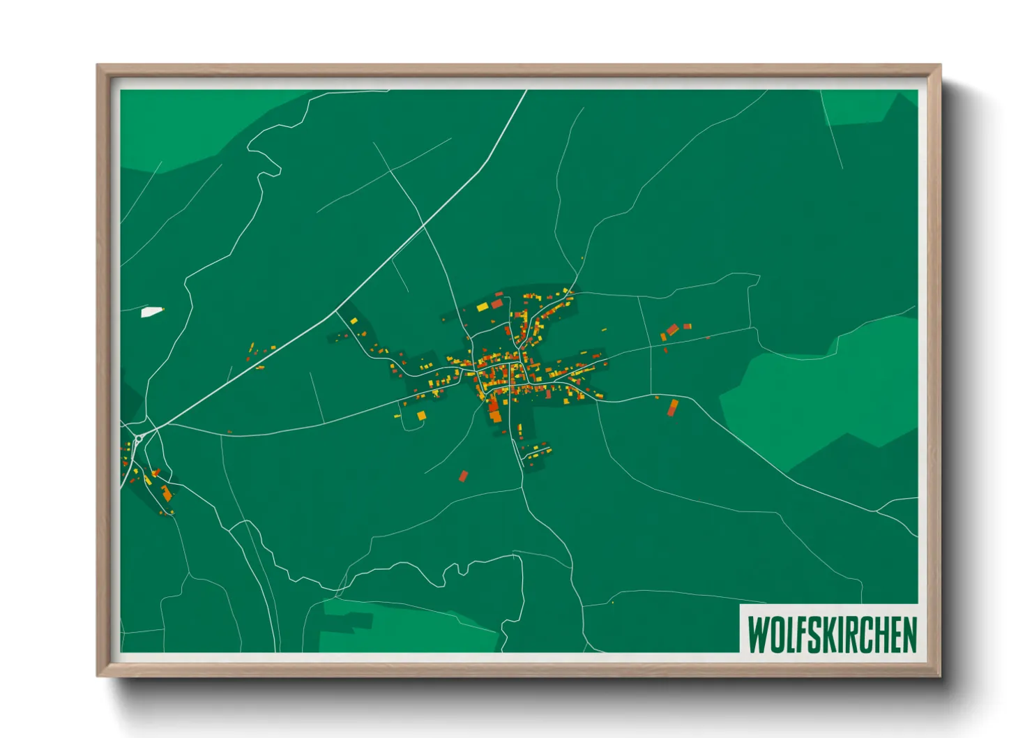 Une affiche de carte sur Wolfskirchen