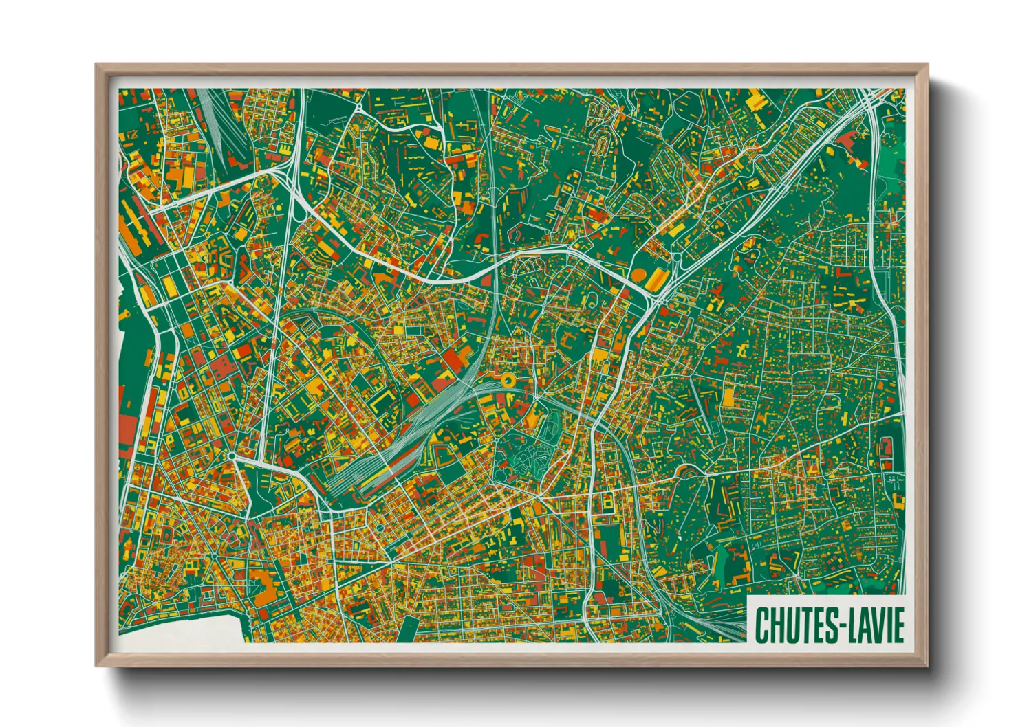 Une affiche de carte sur Chutes-Lavie