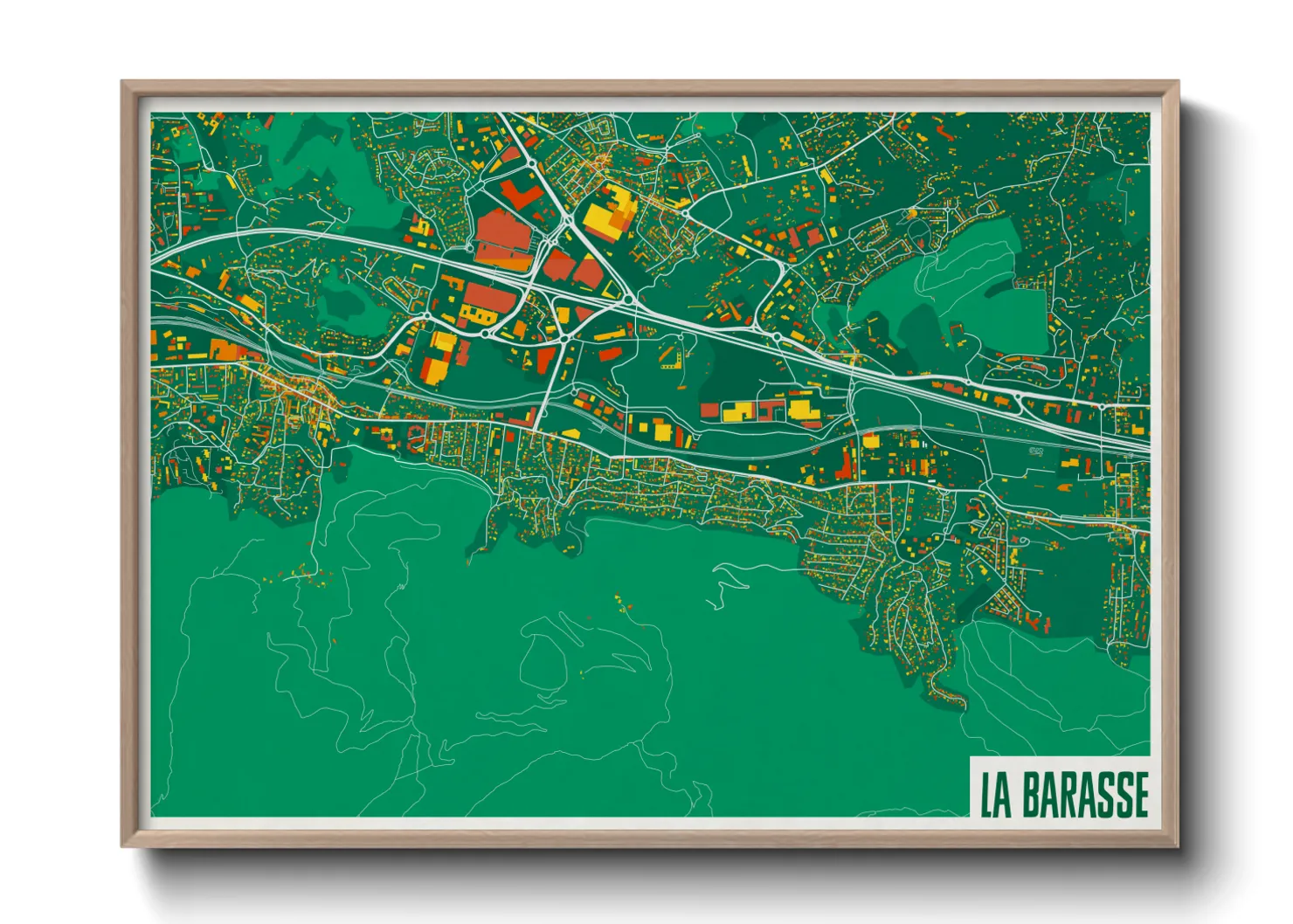 Une affiche de carte sur La Barasse
