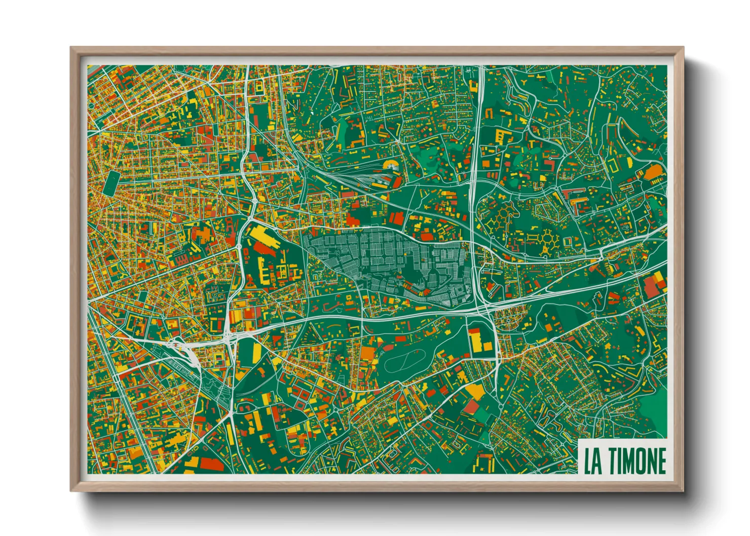 Une affiche de carte sur La Timone