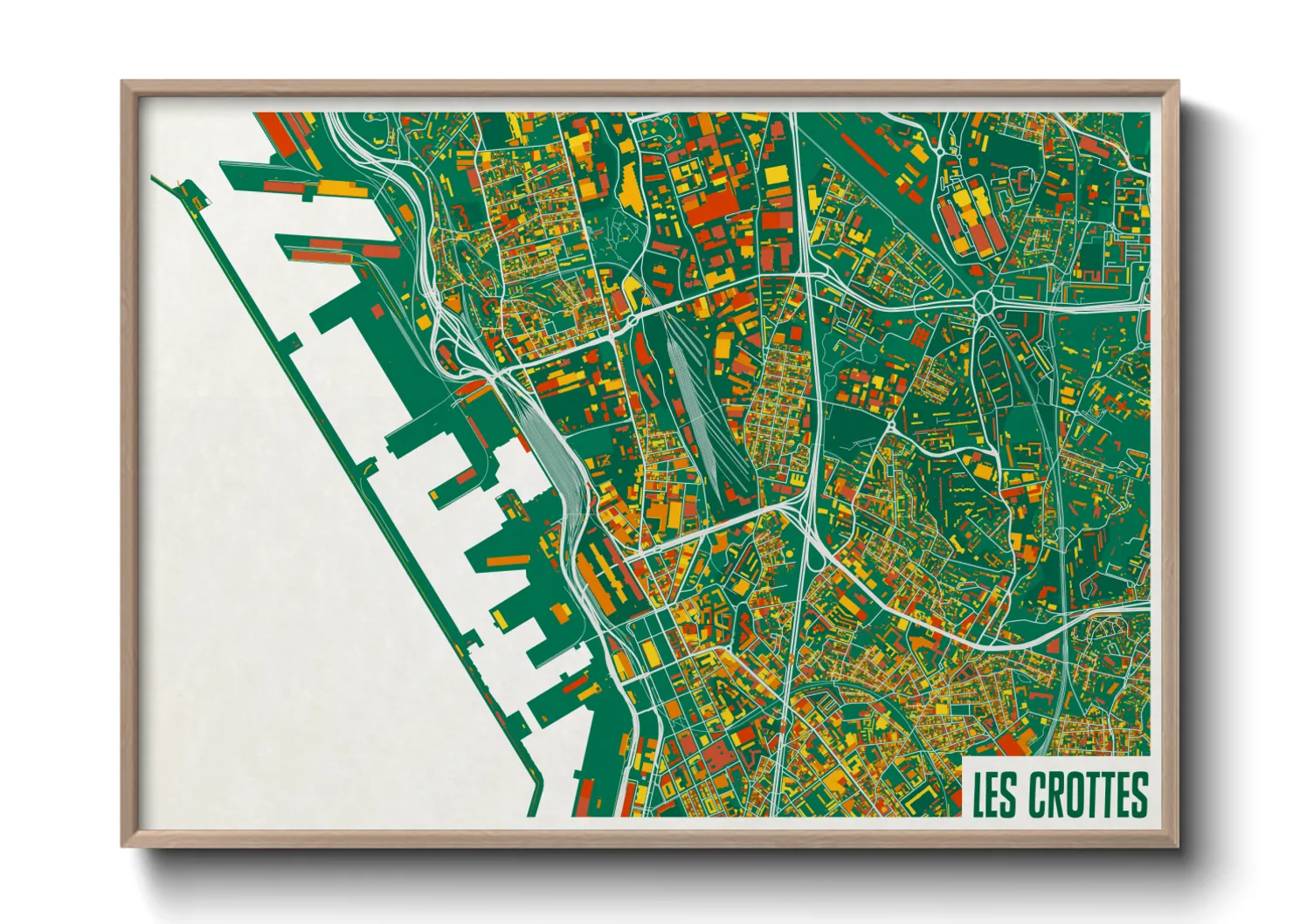 Une affiche de carte sur Les Crottes