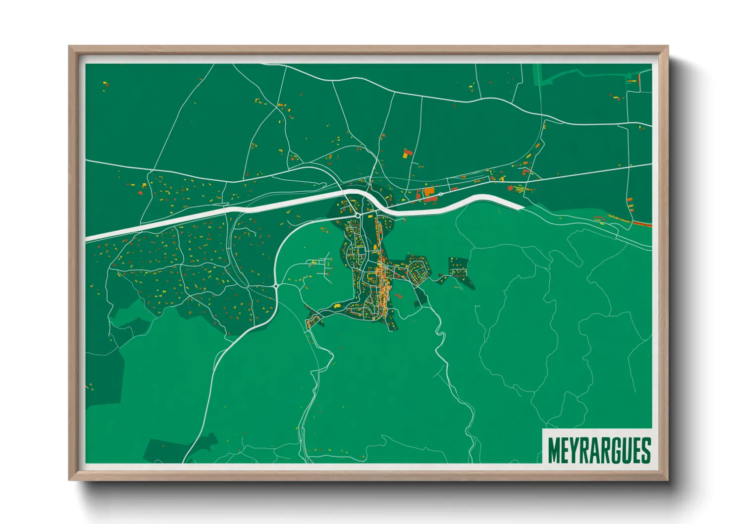 Une affiche de carte sur Meyrargues