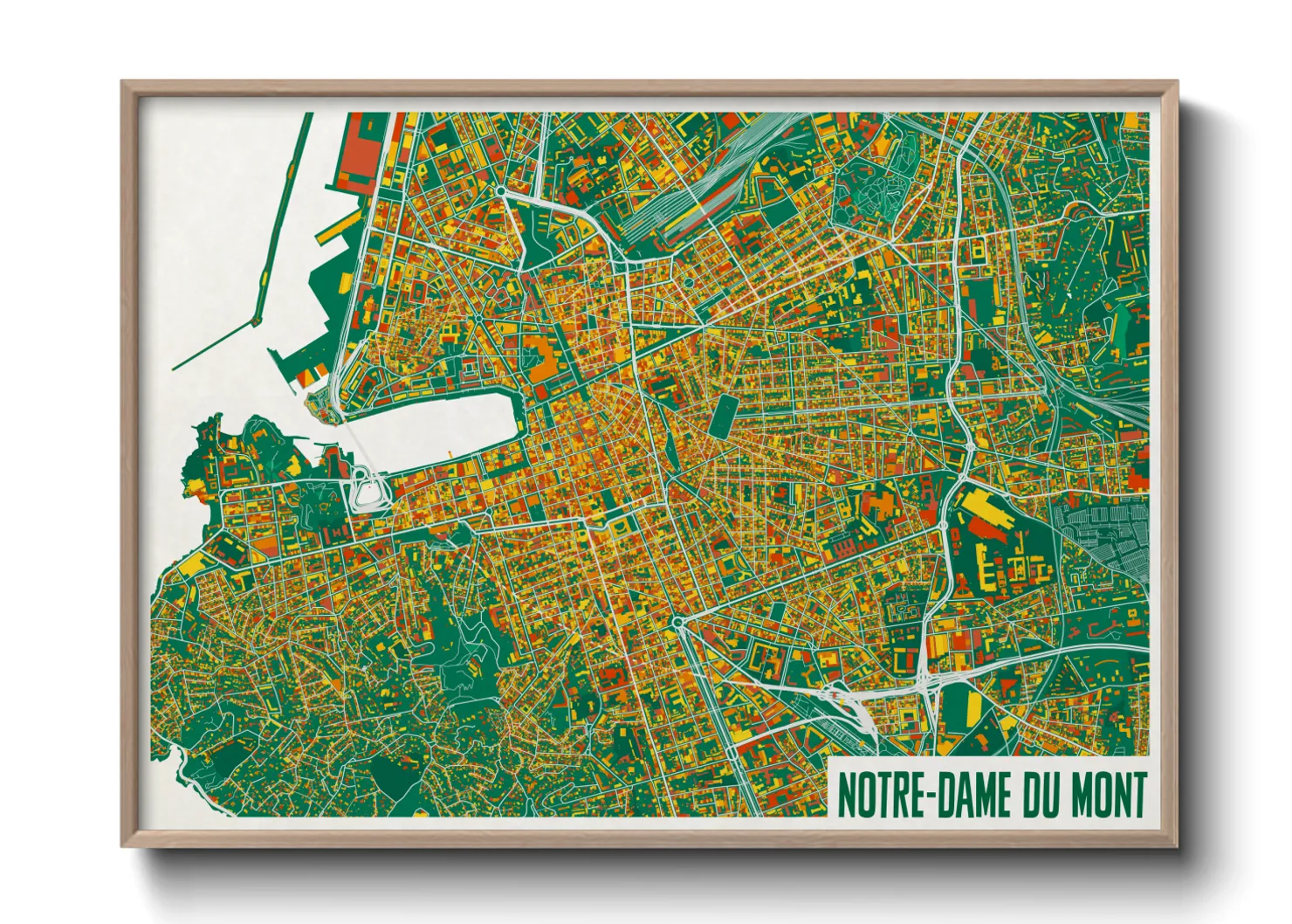 Une affiche de carte sur Notre-Dame du Mont