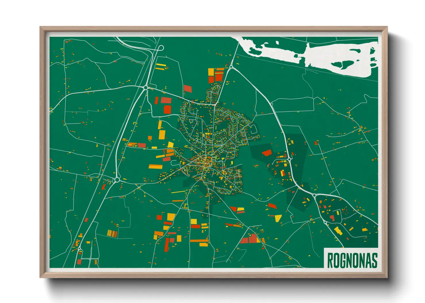 Une affiche de carte sur Rognonas