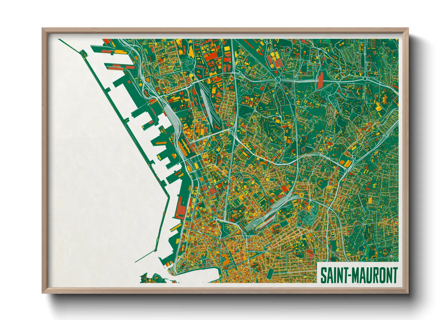 Une affiche de carte sur Saint-Mauront