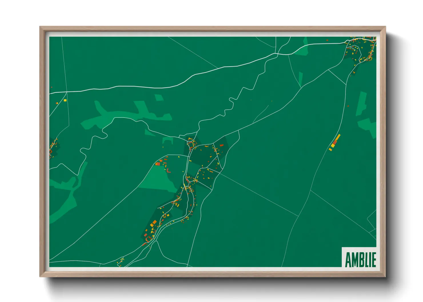 Une affiche de carte sur Amblie