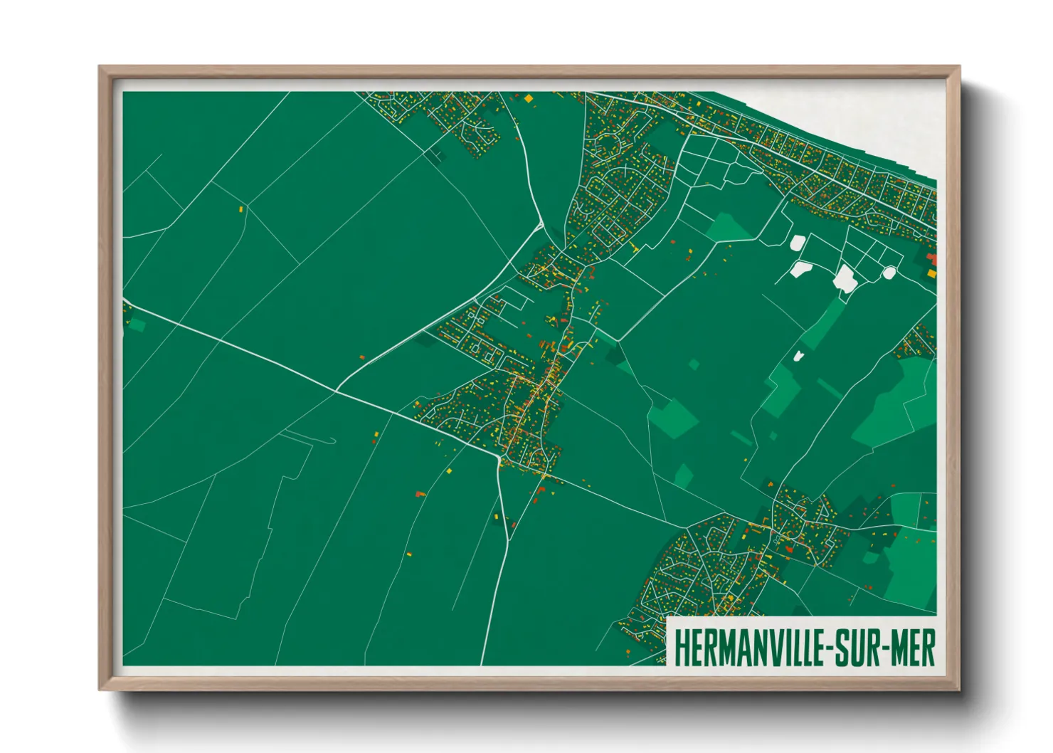 Une affiche de carte sur Hermanville-sur-Mer