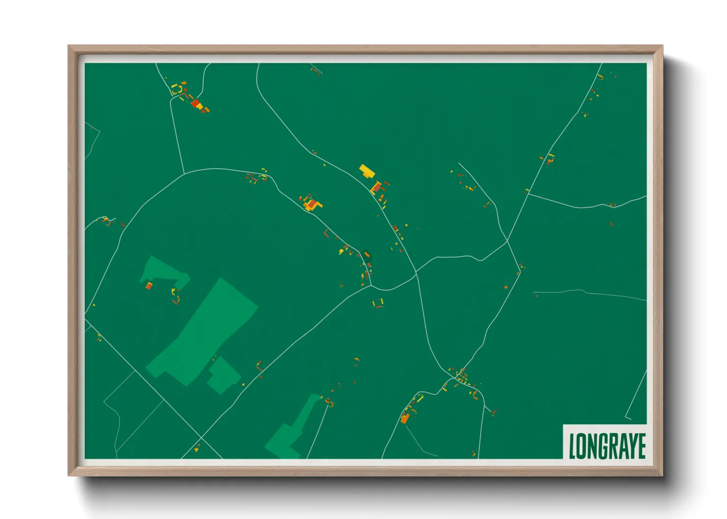 Une affiche de carte sur Longraye