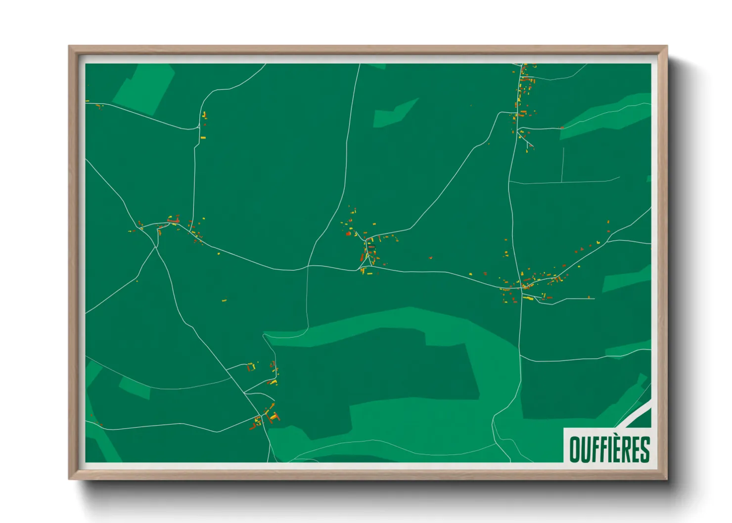 Une affiche de carte sur Ouffières