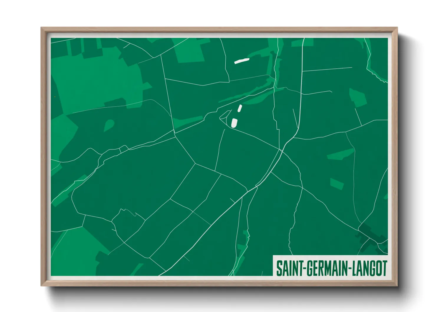 Une affiche de carte sur Saint-Germain-Langot
