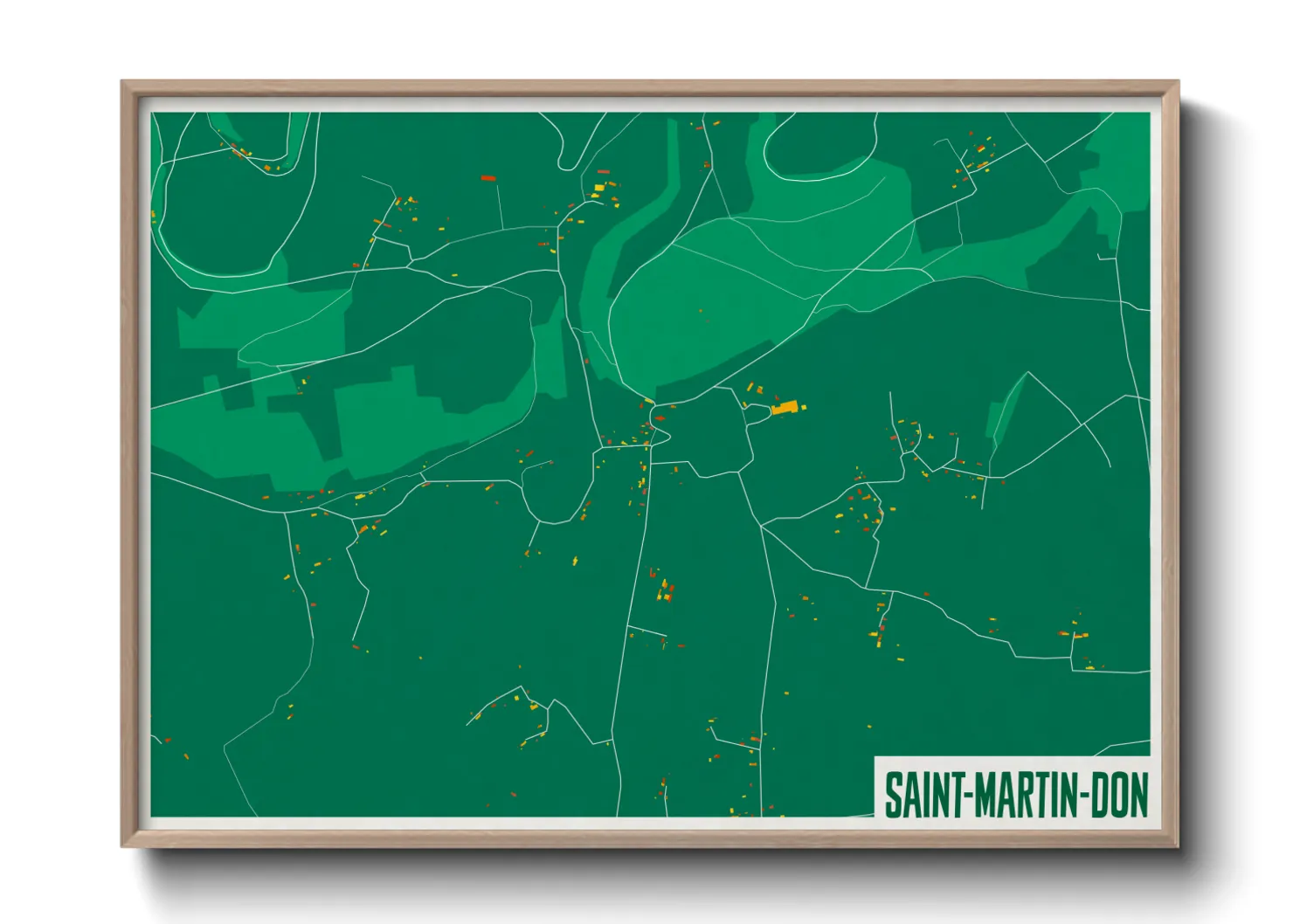 Une affiche de carte sur Saint-Martin-Don