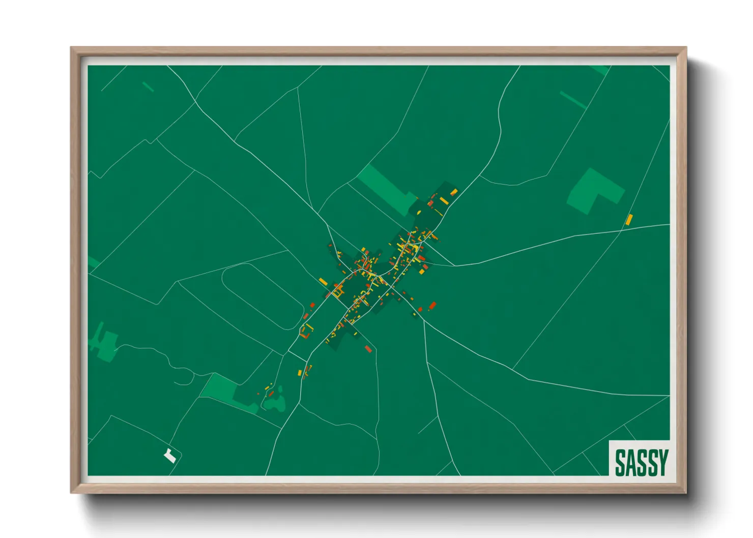 Une affiche de carte sur Sassy