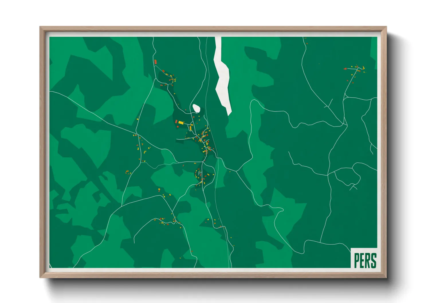 Une affiche de carte sur Pers