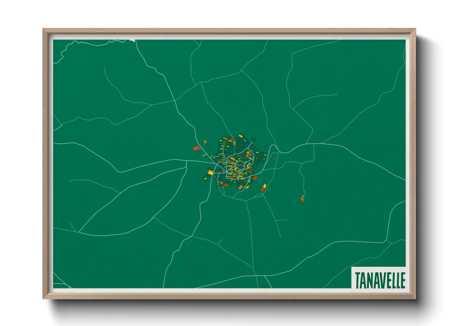 Une affiche de carte sur Tanavelle
