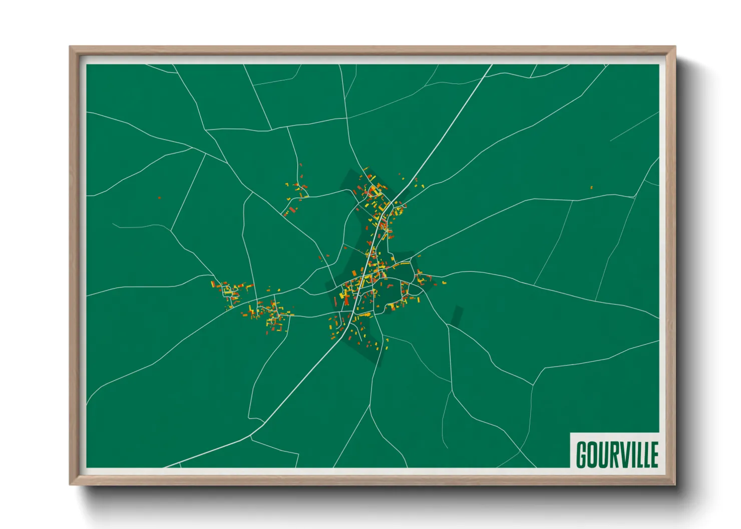 Une affiche de carte sur Gourville