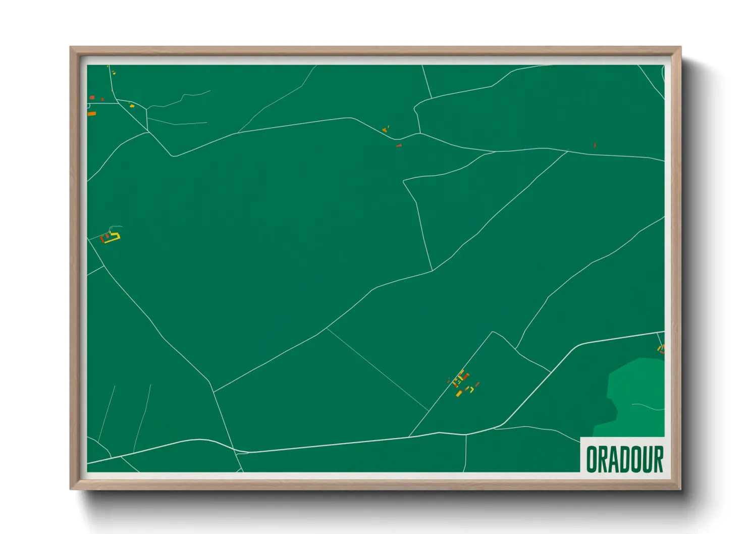 Une affiche de carte sur Oradour