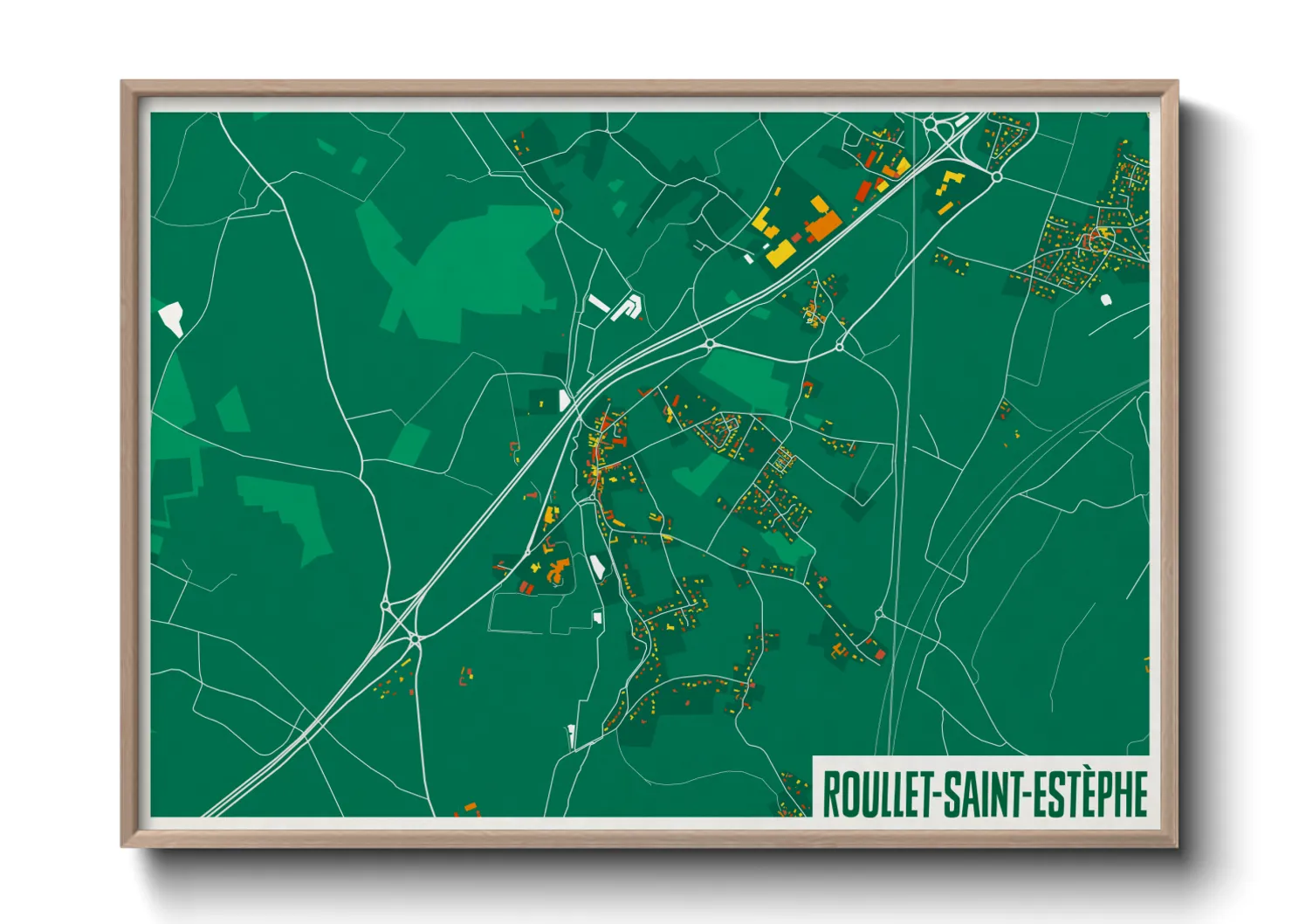 Une affiche de carte sur Roullet-Saint-Estèphe
