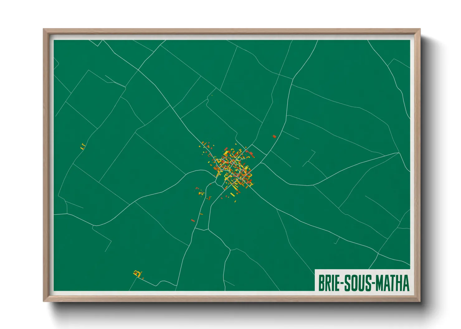 Une affiche de carte sur Brie-sous-Matha