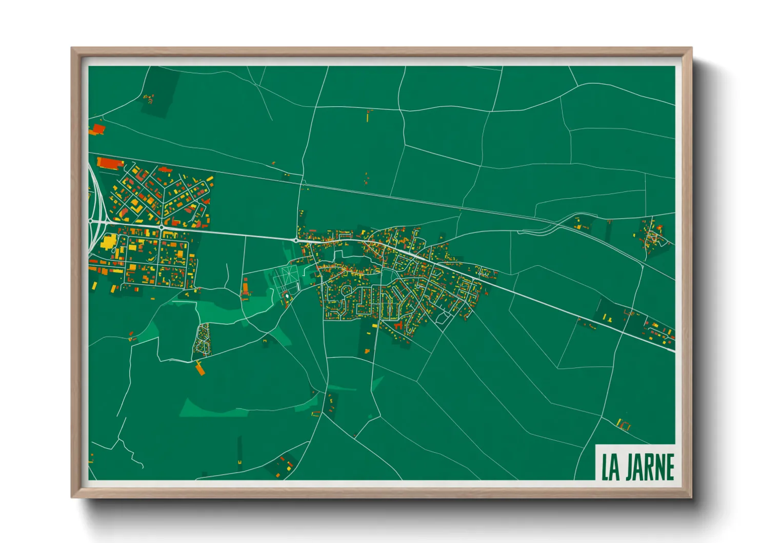 Une affiche de carte sur La Jarne
