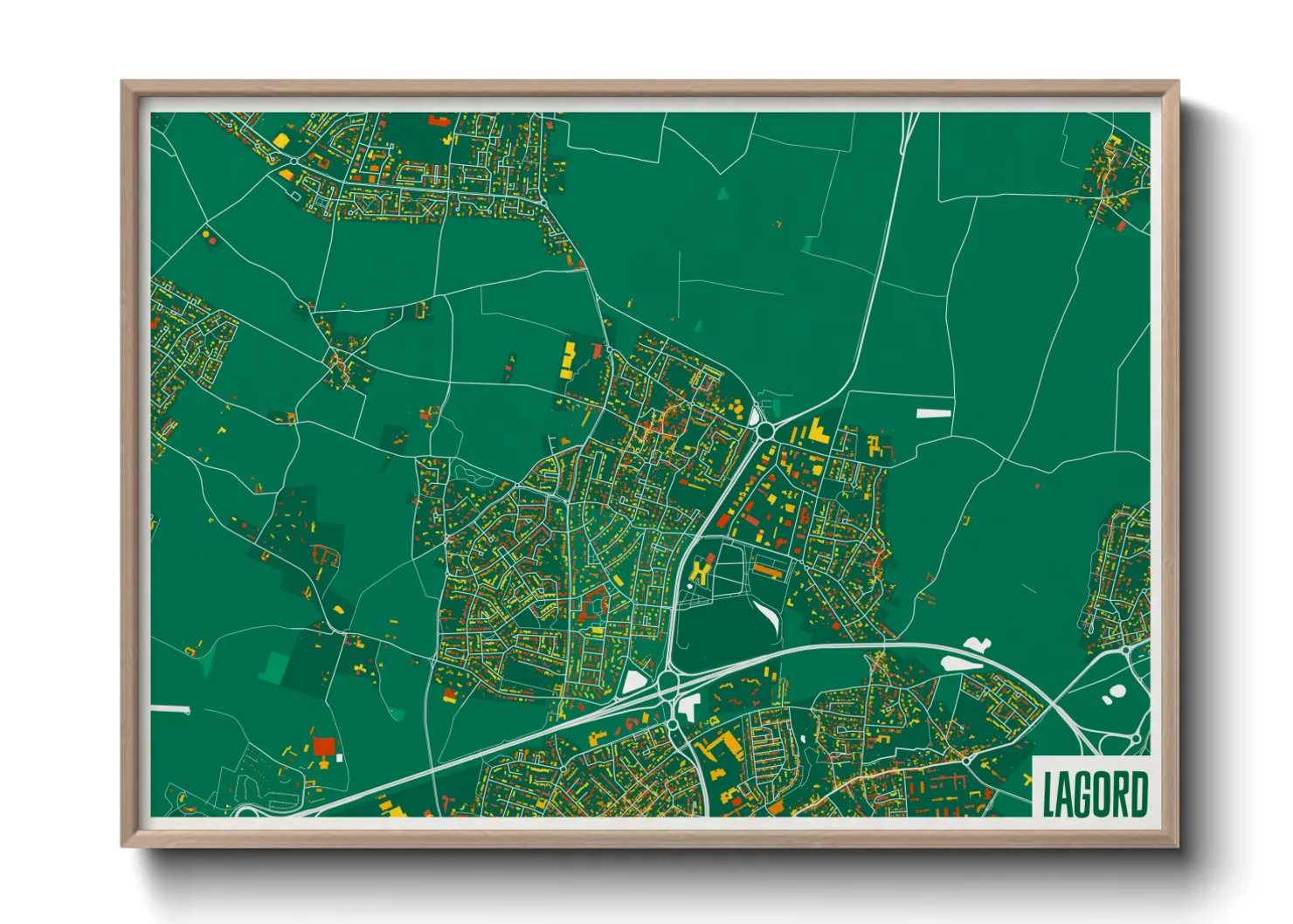 Une affiche de carte sur Lagord