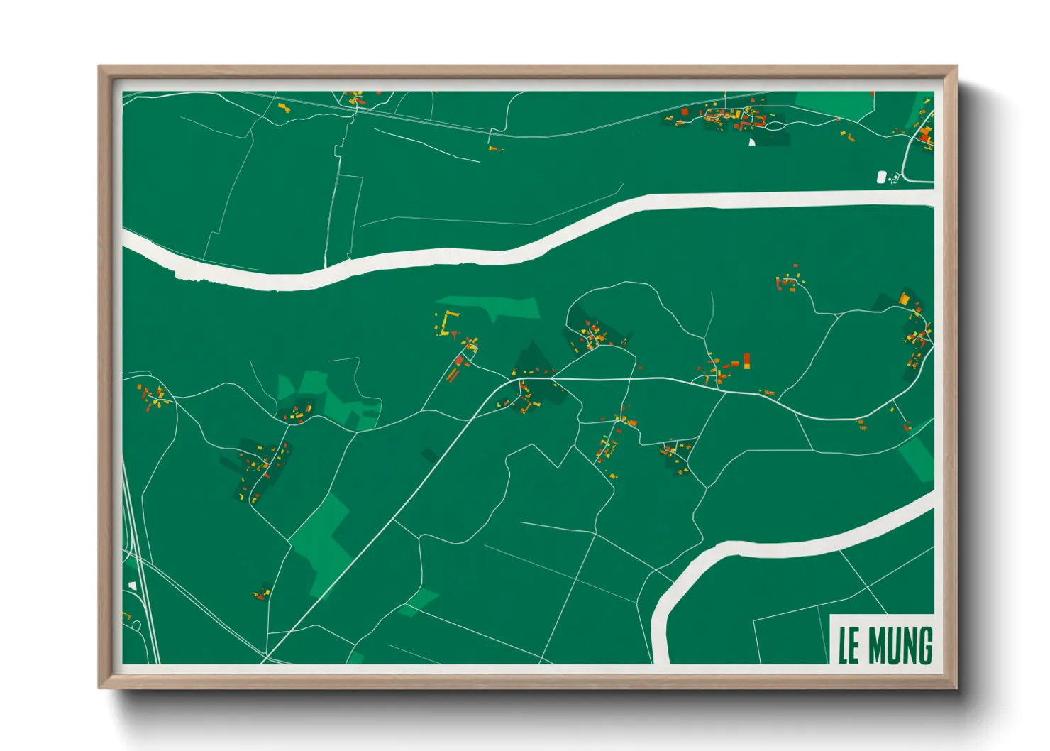 Une affiche de carte sur Le Mung