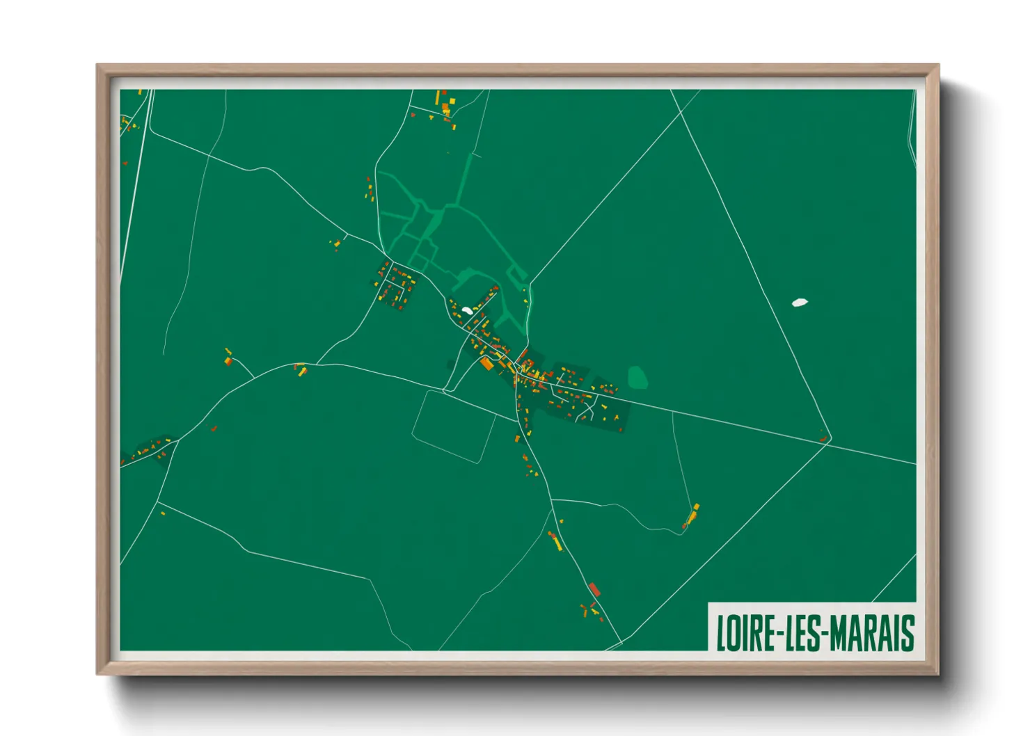 Une affiche de carte sur Loire-les-Marais