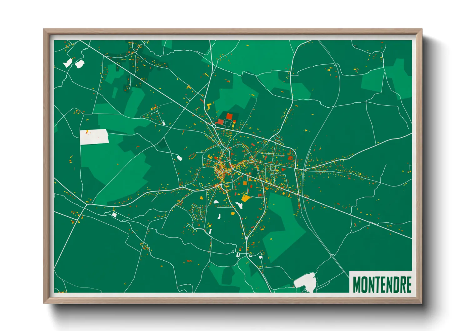 Une affiche de carte sur Montendre