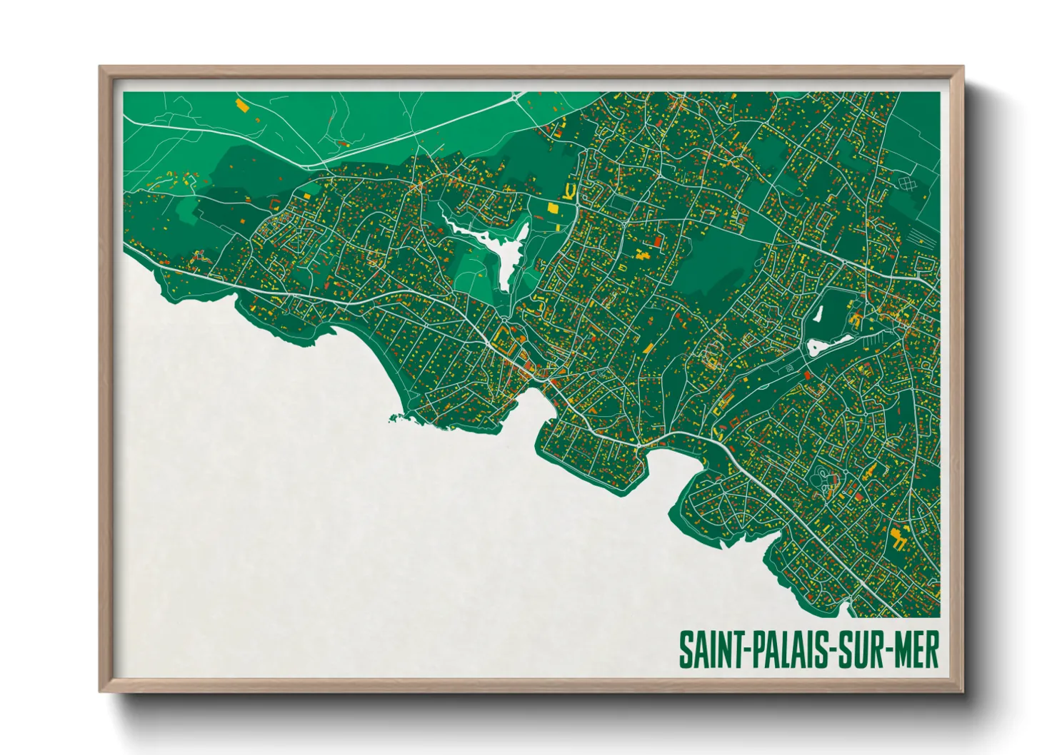 Une affiche de carte sur Saint-Palais-sur-Mer