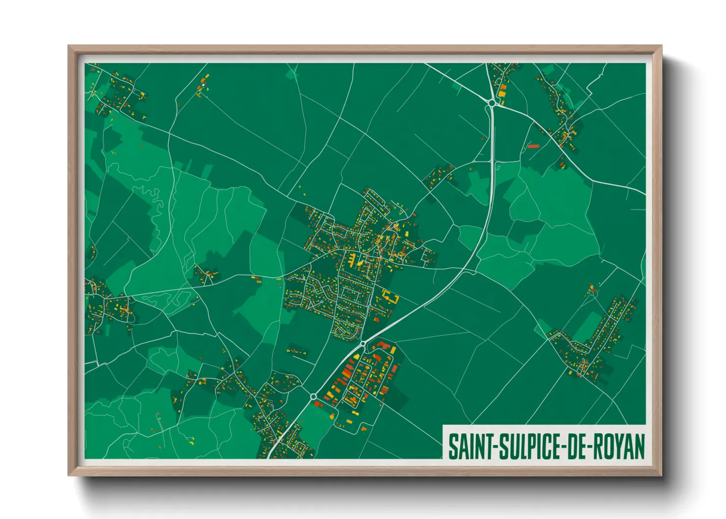 Une affiche de carte sur Saint-Sulpice-de-Royan