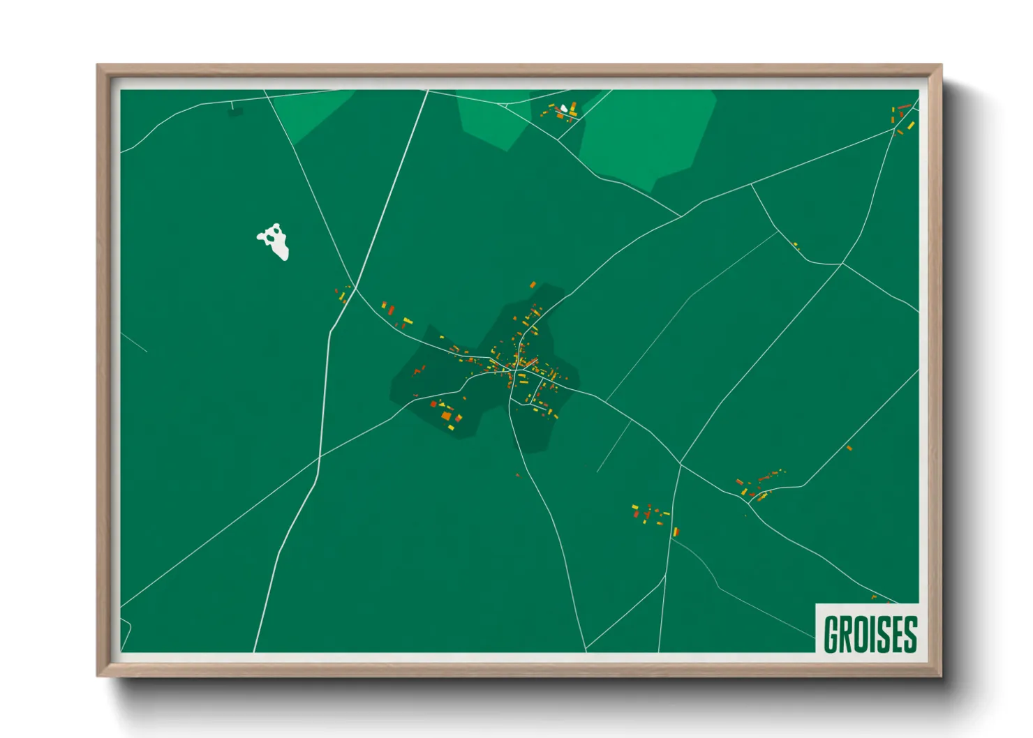 Une affiche de carte sur Groises