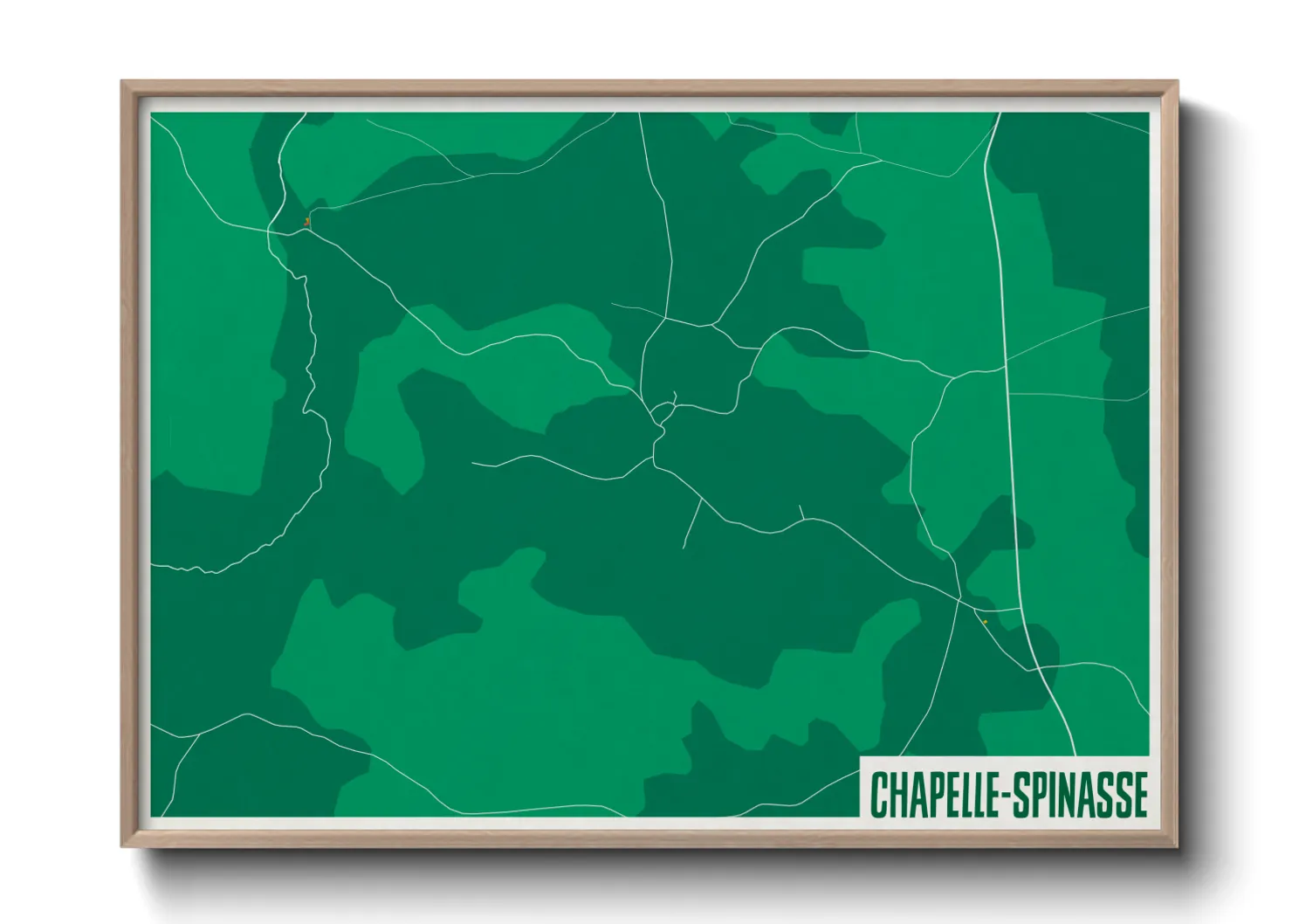 Une affiche de carte sur Chapelle-Spinasse