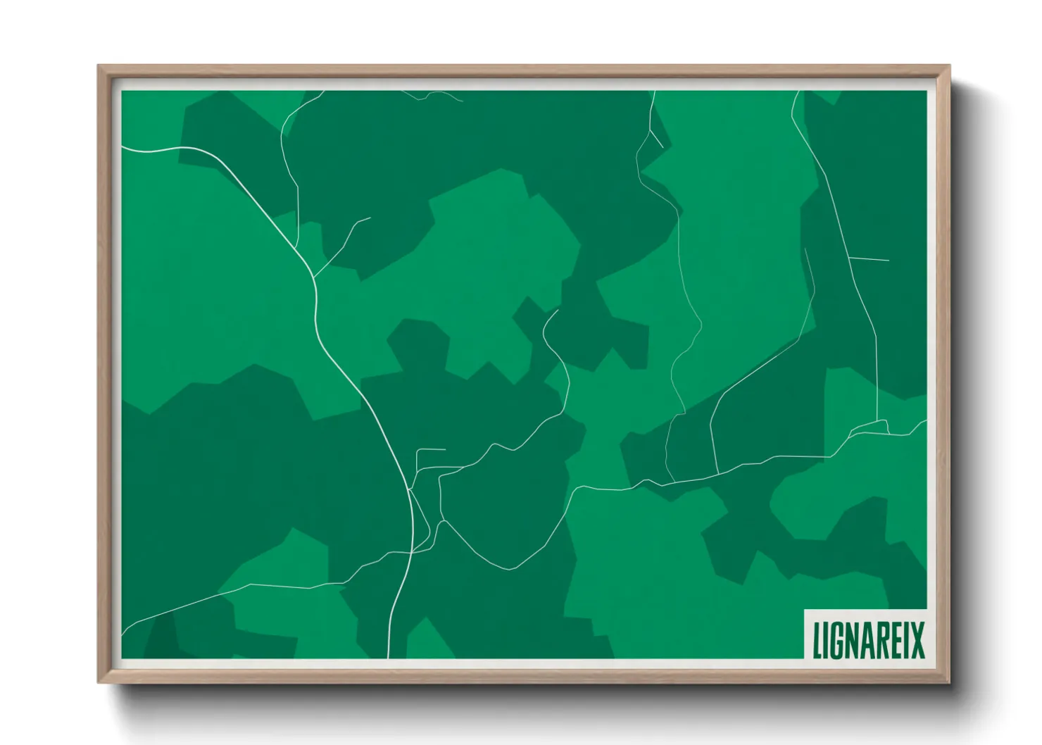 Une affiche de carte sur Lignareix