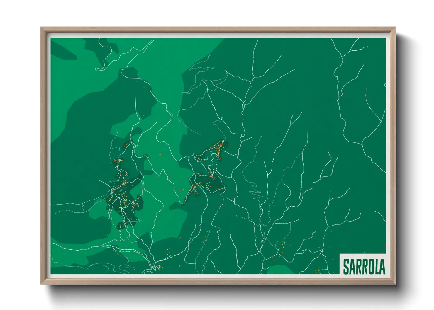 Une affiche de carte sur Sarrola