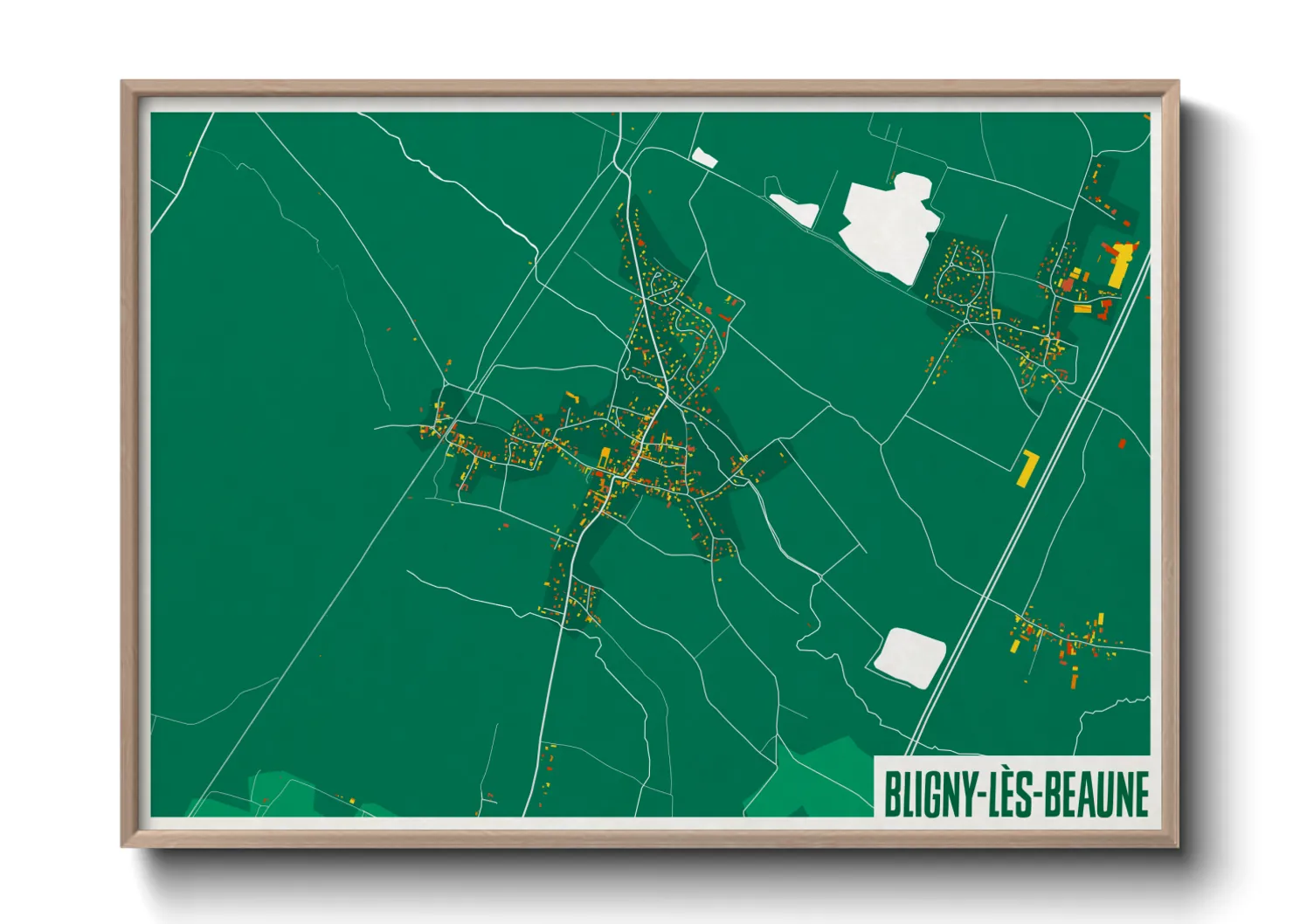 Une affiche de carte sur Bligny-lès-Beaune