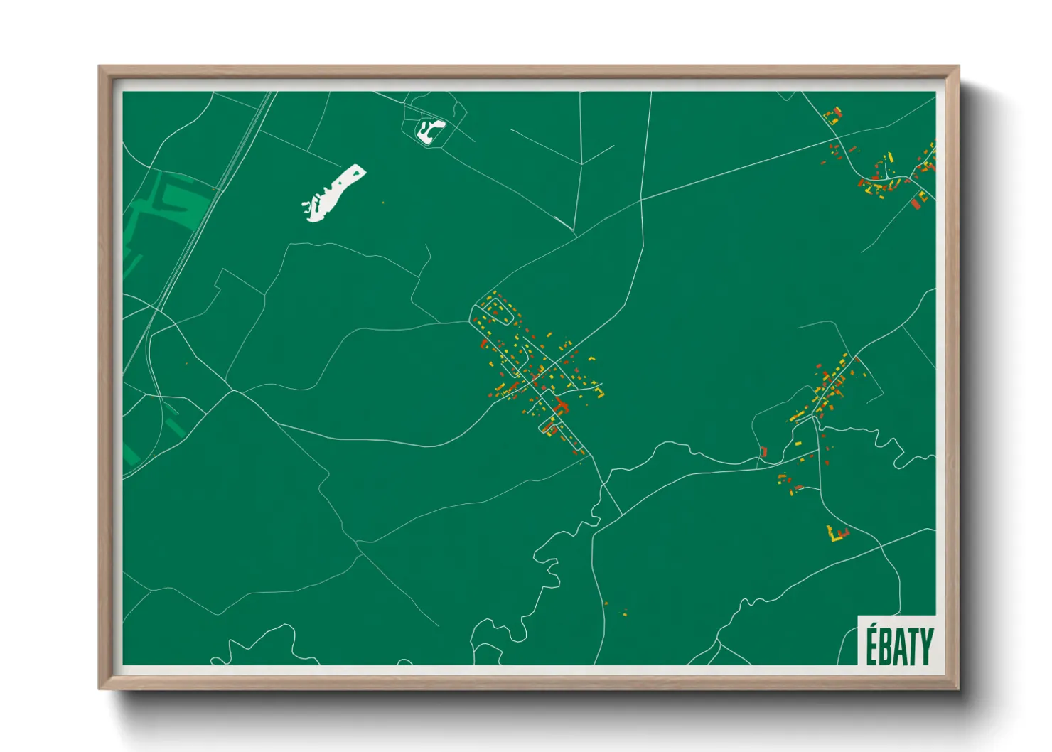 Une affiche de carte sur Ébaty