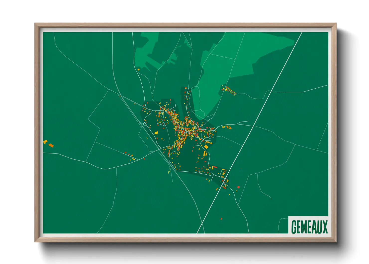Une affiche de carte sur Gemeaux