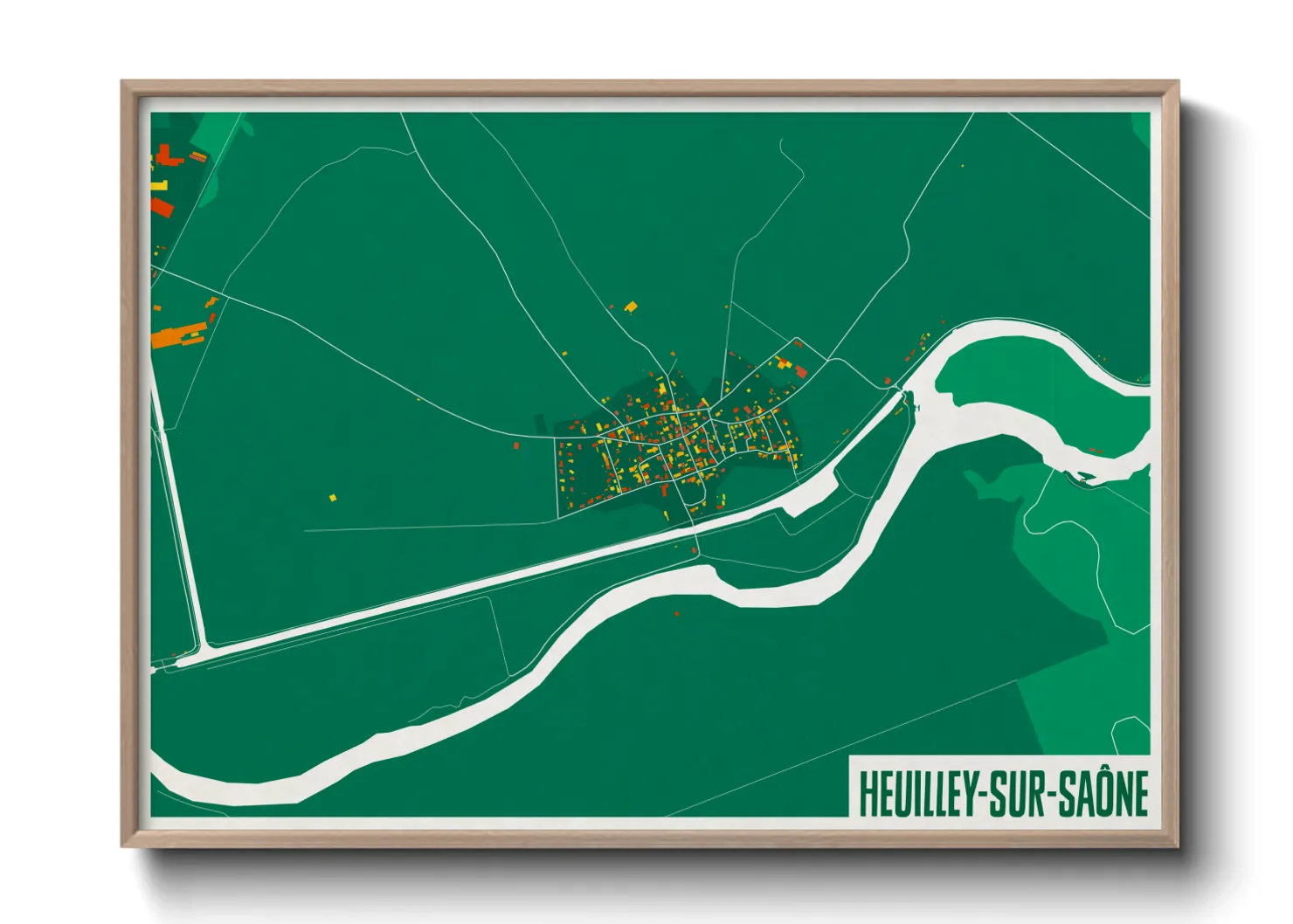 Une affiche de carte sur Heuilley-sur-Saône