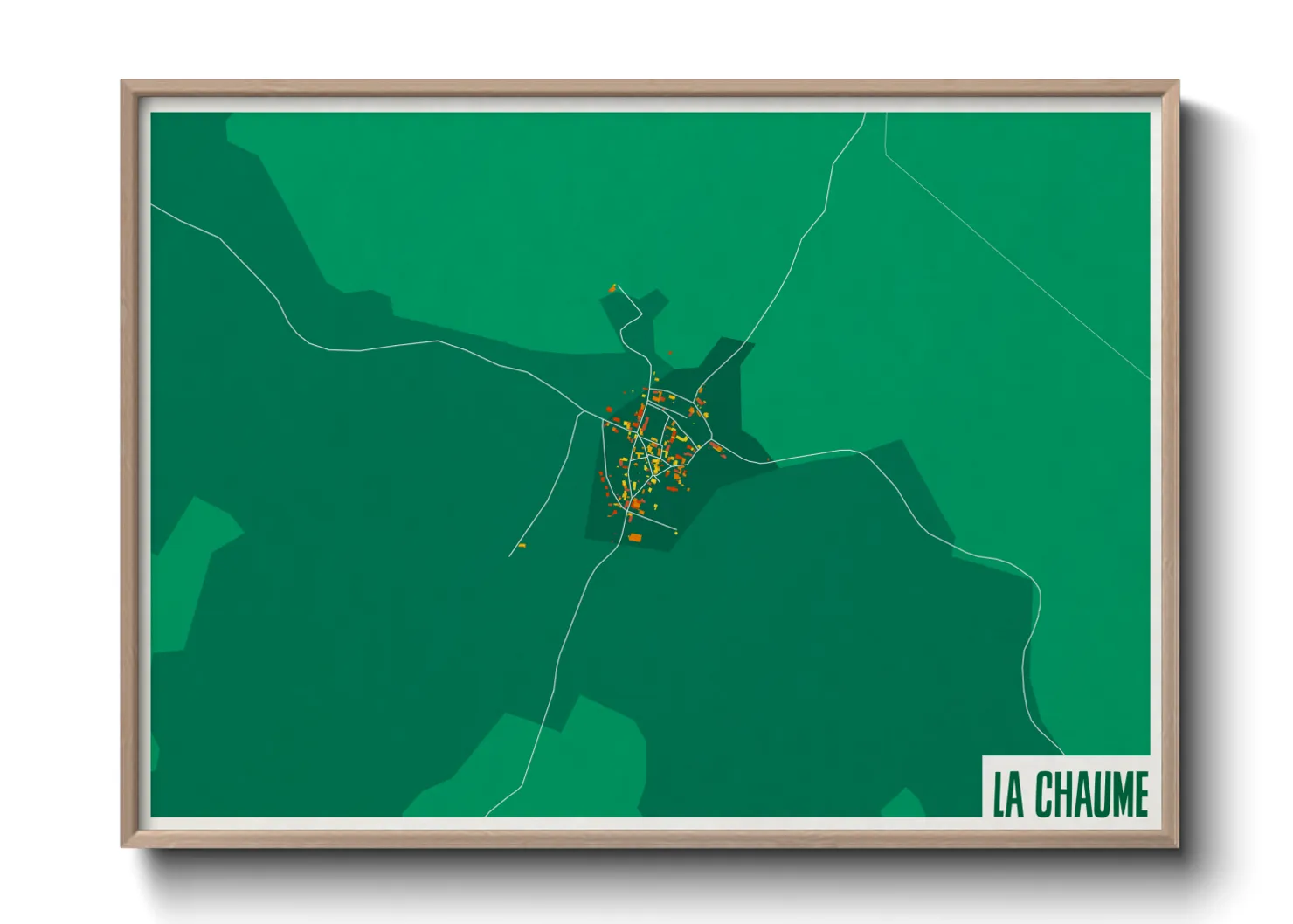 Une affiche de carte sur La Chaume