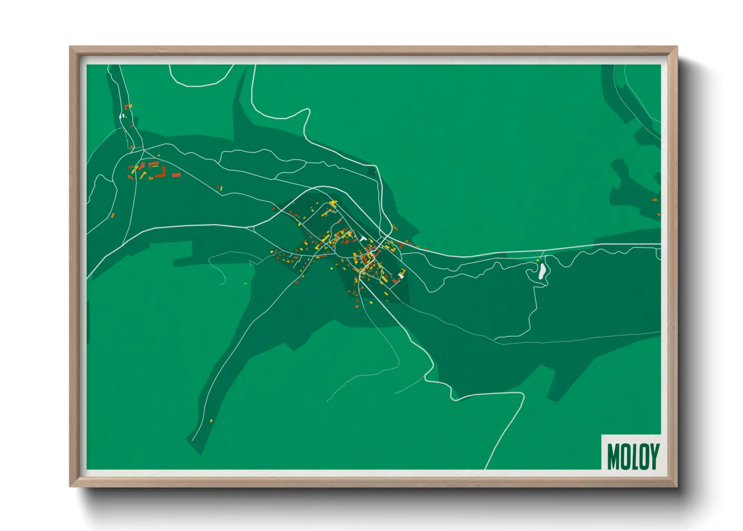 Une affiche de carte sur Moloy